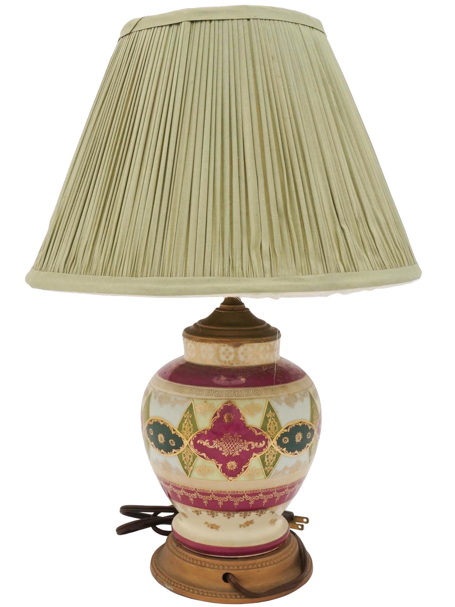 ROYAL VIENNA HAND PAINTED PORCELAIN TABLE LAMP PIC-0